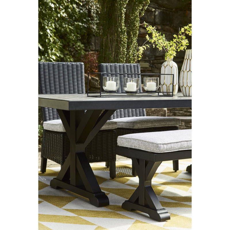 Signature Design by Ashley Beachcroft P792-625 Rectangular Dining Table with Umbrella Option IMAGE 10