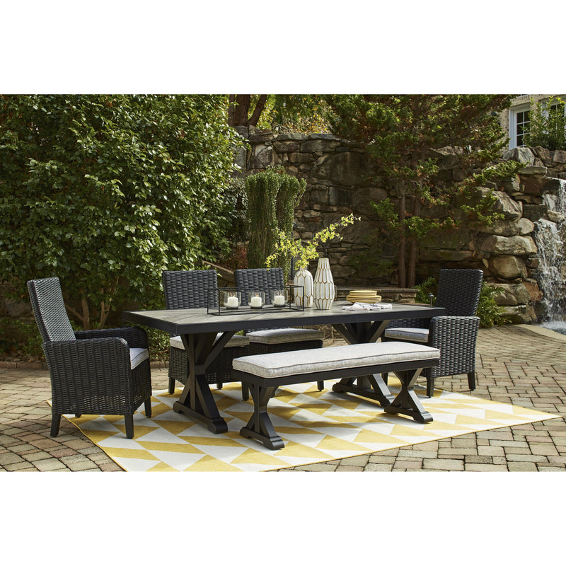 Signature Design by Ashley Beachcroft P792-625 Rectangular Dining Table with Umbrella Option IMAGE 18