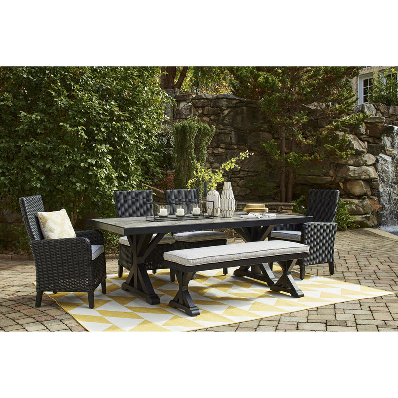 Signature Design by Ashley Beachcroft P792-625 Rectangular Dining Table with Umbrella Option IMAGE 19