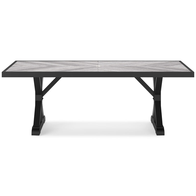 Signature Design by Ashley Beachcroft P792-625 Rectangular Dining Table with Umbrella Option IMAGE 2