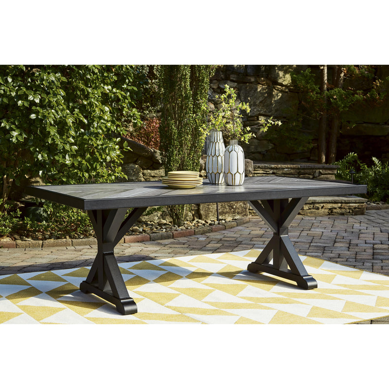 Signature Design by Ashley Beachcroft P792-625 Rectangular Dining Table with Umbrella Option IMAGE 5