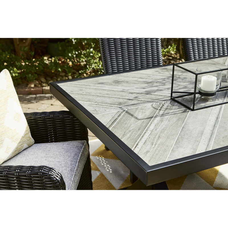 Signature Design by Ashley Beachcroft P792-625 Rectangular Dining Table with Umbrella Option IMAGE 7