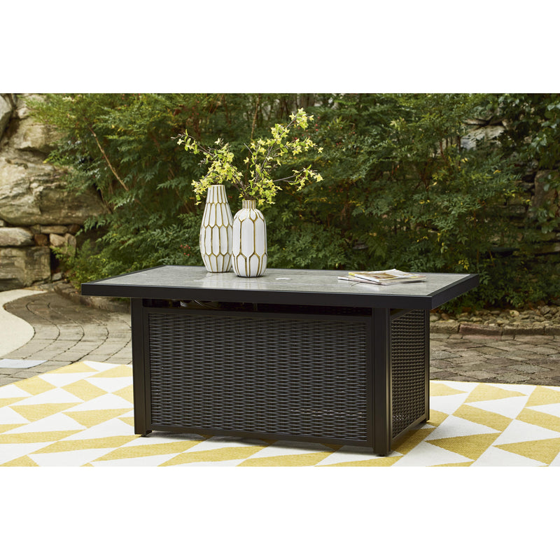 Signature Design by Ashley Beachcroft P792-773 Rectangular Fire Pit Table IMAGE 5