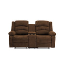  Mazin Furniture Zenthia 99989BRW-2C Reclining Loveseat with Center Console IMAGE 1