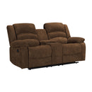  Mazin Furniture Zenthia 99989BRW-2C Reclining Loveseat with Center Console IMAGE 2