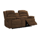  Mazin Furniture Zenthia 99989BRW-2C Reclining Loveseat with Center Console IMAGE 3
