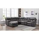  Mazin Furniture Newton 99931GRYSS6L 6 pc Modular Reclining Sectional with Wireless Charger Console IMAGE 5