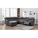  Mazin Furniture Newton 99931GRYSS6L 6 pc Modular Reclining Sectional with Wireless Charger Console IMAGE 6