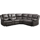  Mazin Furniture Everett 99849GRYSS 3 pc Reclining Sectional with Left Side Console IMAGE 1