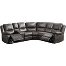  Mazin Furniture Everett 99849GRYSS 3 pc Reclining Sectional with Left Side Console IMAGE 2