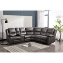  Mazin Furniture Everett 99849GRYSS 3 pc Reclining Sectional with Left Side Console IMAGE 3