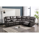  Mazin Furniture Everett 99849GRYSS 3 pc Reclining Sectional with Left Side Console IMAGE 4