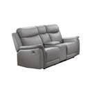  Mazin Furniture Cyrus 99840PN-LG-2C Power Reclining Loveseat with Console IMAGE 1