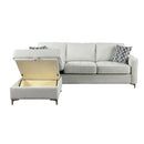  Mazin Furniture Hudson 9049PLT-3SC Reversible Sectional with 2 Pillows and Storage Chaise IMAGE 2