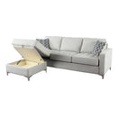 Mazin Furniture Hudson 9049PLT-3SC Reversible Sectional with 2 Pillows and Storage Chaise IMAGE 4