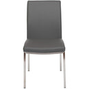  Furnishings' Mate Sid DC 066 Dining Chair - Grey/Brushed Stainless Steel IMAGE 2