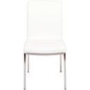  Furnishings' Mate Sid DC 066 Dining Chair - White/Brushed Stainless Steel IMAGE 2
