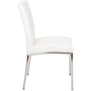  Furnishings' Mate Sid DC 066 Dining Chair - White/Brushed Stainless Steel IMAGE 3