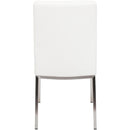  Furnishings' Mate Sid DC 066 Dining Chair - White/Brushed Stainless Steel IMAGE 4