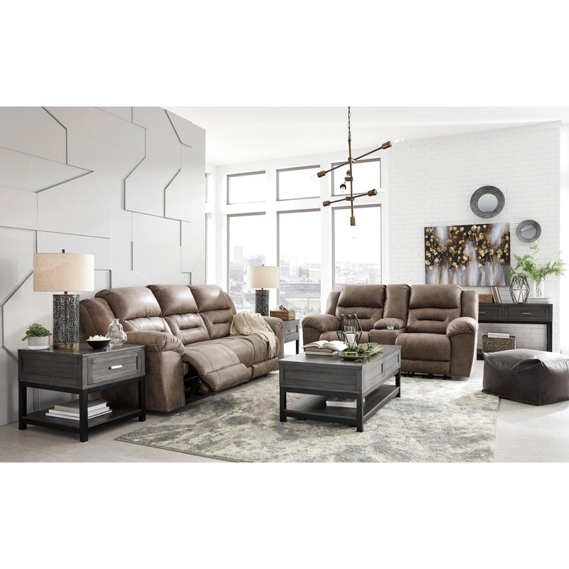 Signature Design by Ashley Stoneland Reclining Leather Look Loveseat with Console 3990594C IMAGE 9