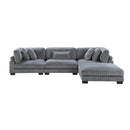  Mazin Furniture Traverse 8555GY*4OT 4 pc Modular Sectional with Ottoman IMAGE 3