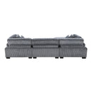  Mazin Furniture Traverse 8555GY*4OT 4 pc Modular Sectional with Ottoman IMAGE 9