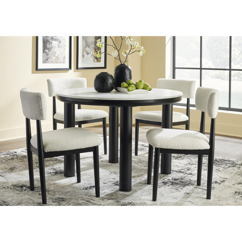 Signature Design by Ashley Round Xandrum Dining Table with Faux Marble Top D429-15 IMAGE 7