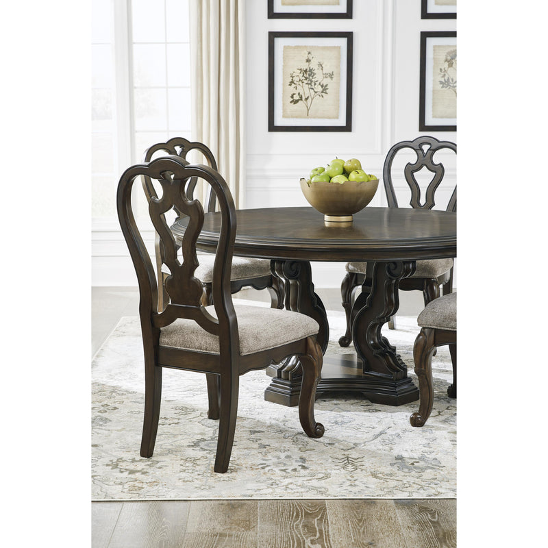 Signature Design by Ashley Round Maylee Dining Table with Pedestal Base D947-50B/D947-50T IMAGE 7