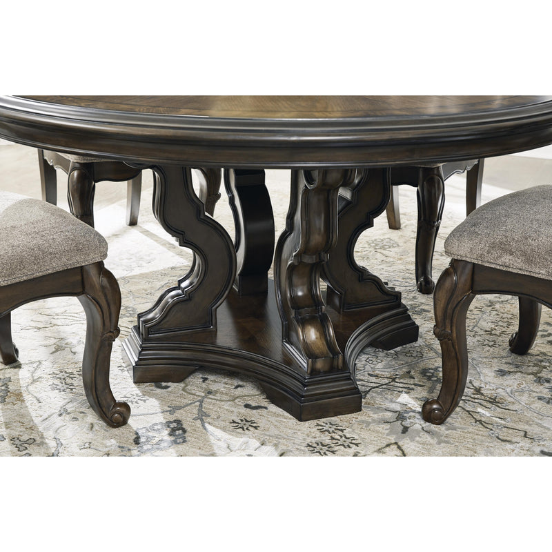 Signature Design by Ashley Round Maylee Dining Table with Pedestal Base D947-50B/D947-50T IMAGE 8