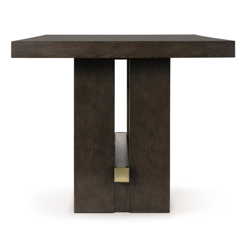 Signature Design by Ashley Burkhaus Counter Height Dining Table with Trestle Base D984-32 IMAGE 3