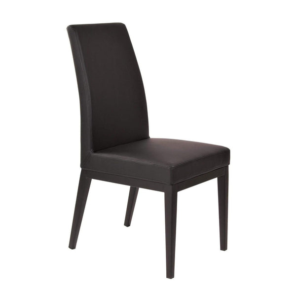 Furnishings' Mate DC 357-BL-MB Erika Chair In Black PU On Matte Black Base IMAGE 1