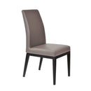 Furnishings' Mate DC 357-GR-MB Erika Chair In Grey PU On Matte Black Base IMAGE 1