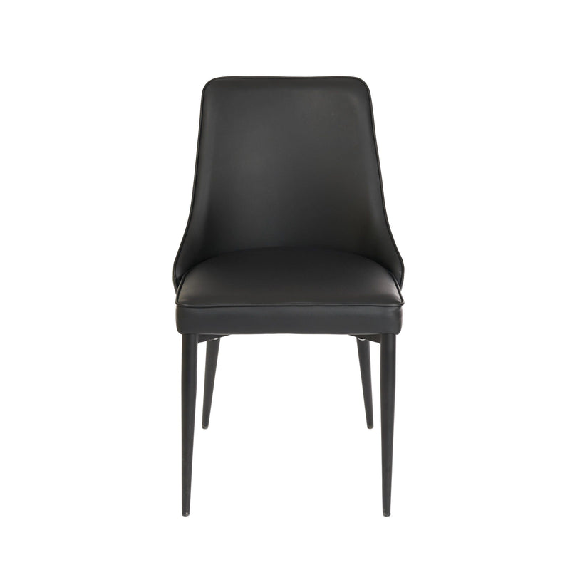 Furnishings' Mate DC 356-BL-MB Robin Chair In Black PU On Standard Matte Black Base IMAGE 2