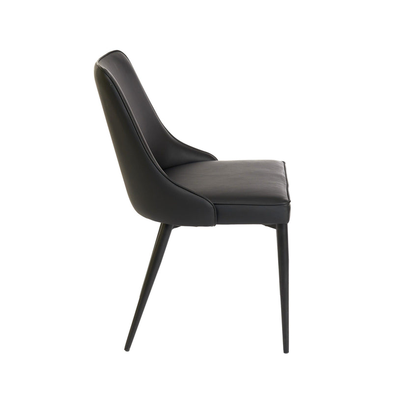 Furnishings' Mate DC 356-BL-MB Robin Chair In Black PU On Standard Matte Black Base IMAGE 3