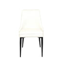  Furnishings' Mate DC 356-WH-MB Robin Chair In White PU On Standard Matte Black Base IMAGE 2