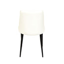  Furnishings' Mate DC 356-WH-MB Robin Chair In White PU On Standard Matte Black Base IMAGE 4