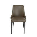  Furnishings' Mate DC 356-GR-MB Robin Chair In Grey PU On Standard Matte Black Base IMAGE 2