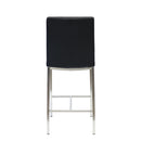 Furnishings' Mate BS 058-BL-SS Adam Counter Stool In Black PU On Stainless Steel Frame IMAGE 4