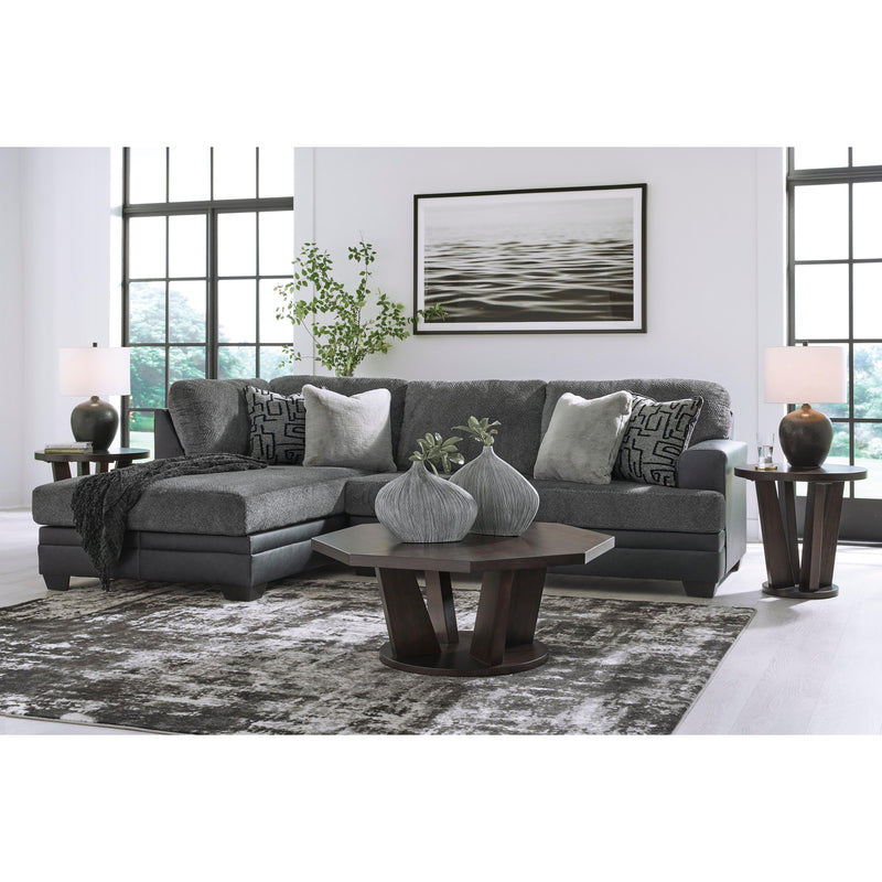 Benchcraft Brixley Pier Fabric and Leather Look 2 pc Sectional 2990616/2990667 IMAGE 3