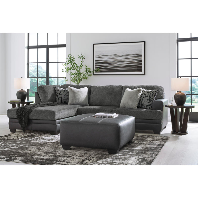 Benchcraft Brixley Pier Fabric and Leather Look 2 pc Sectional 2990616/2990667 IMAGE 6