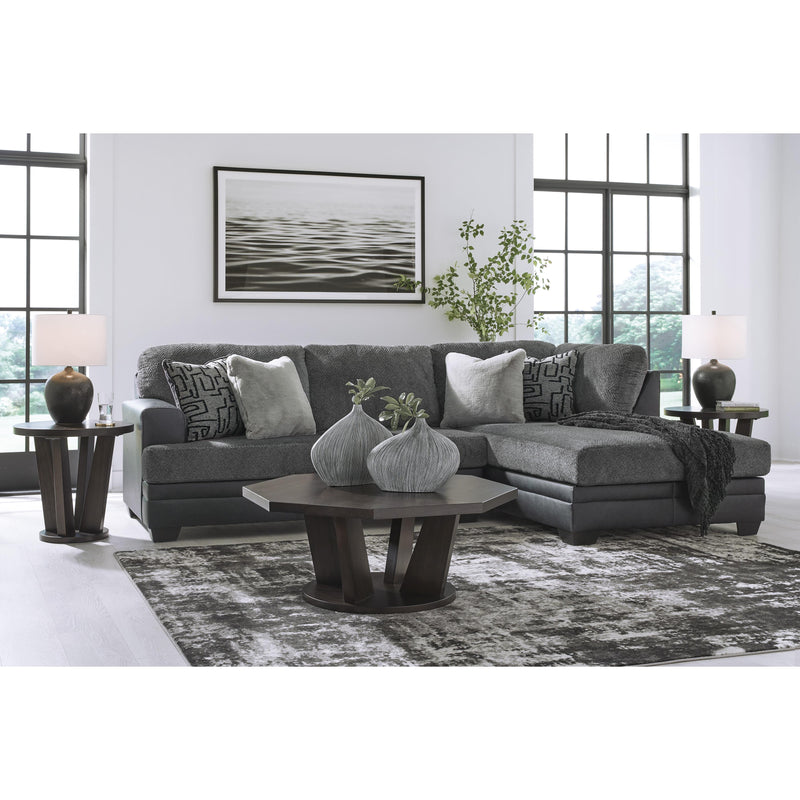 Benchcraft Brixley Pier Fabric and Leather Look 2 pc Sectional 2990666/2990617 IMAGE 3