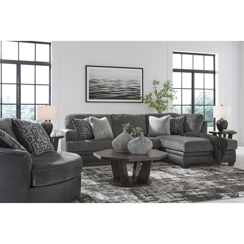 Benchcraft Brixley Pier Fabric and Leather Look 2 pc Sectional 2990666/2990617 IMAGE 4