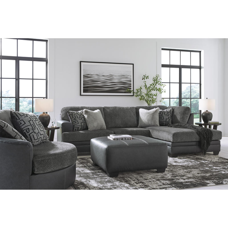 Benchcraft Brixley Pier Fabric and Leather Look 2 pc Sectional 2990666/2990617 IMAGE 5