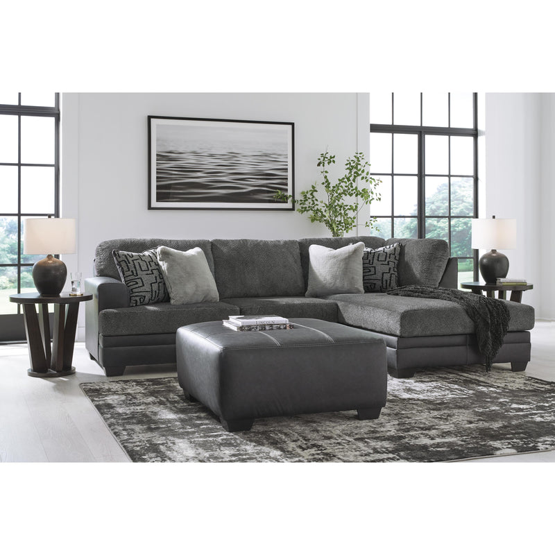 Benchcraft Brixley Pier Fabric and Leather Look 2 pc Sectional 2990666/2990617 IMAGE 6