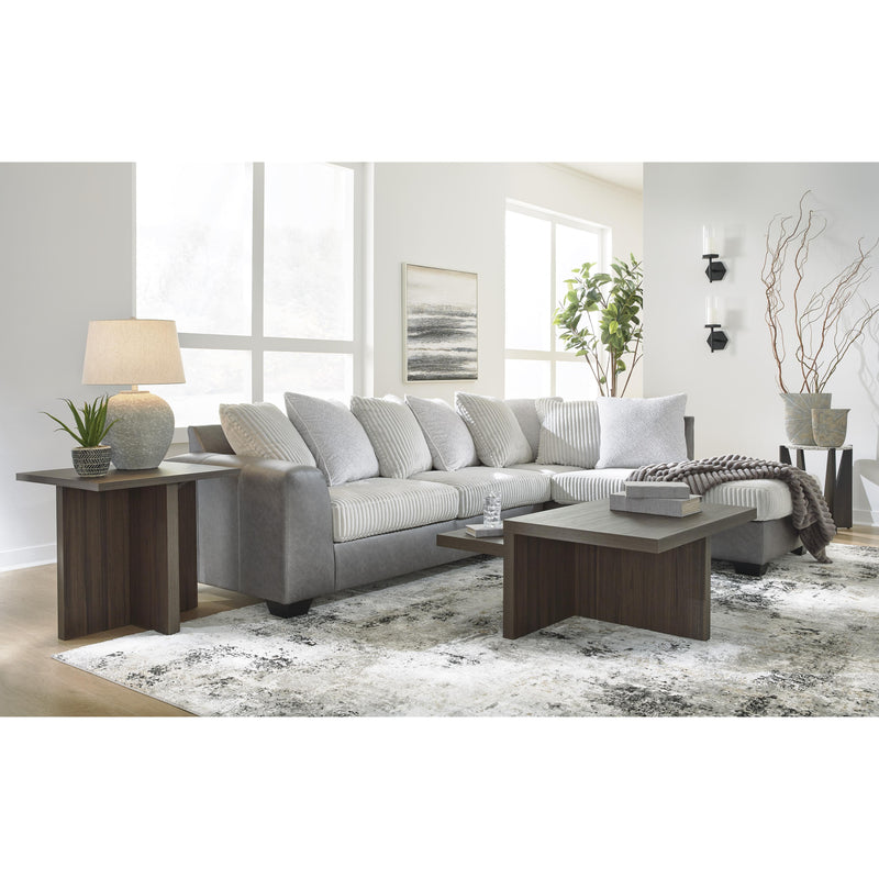 Benchcraft Clairette Court Fabric and Leather Look 2 pc Sectional 3150366/3150317 IMAGE 3