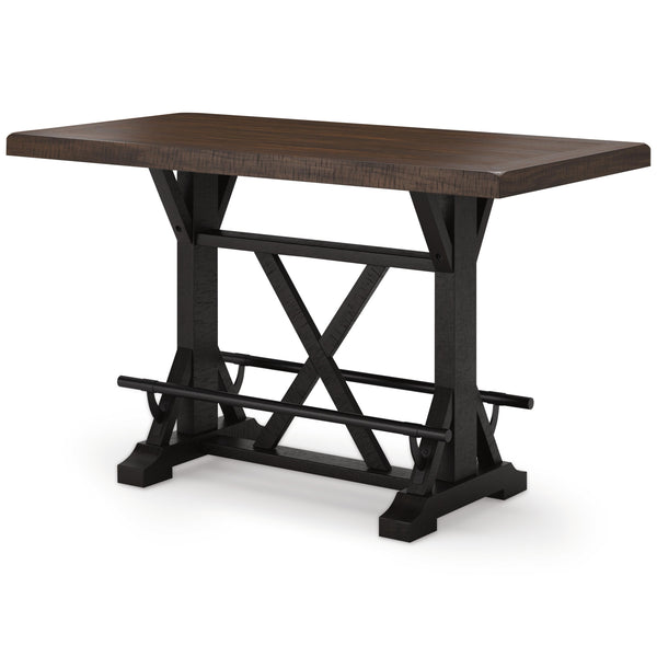 Signature Design by Ashley Valebeck Counter Height Dining Table with Trestle Base D546-33 IMAGE 1