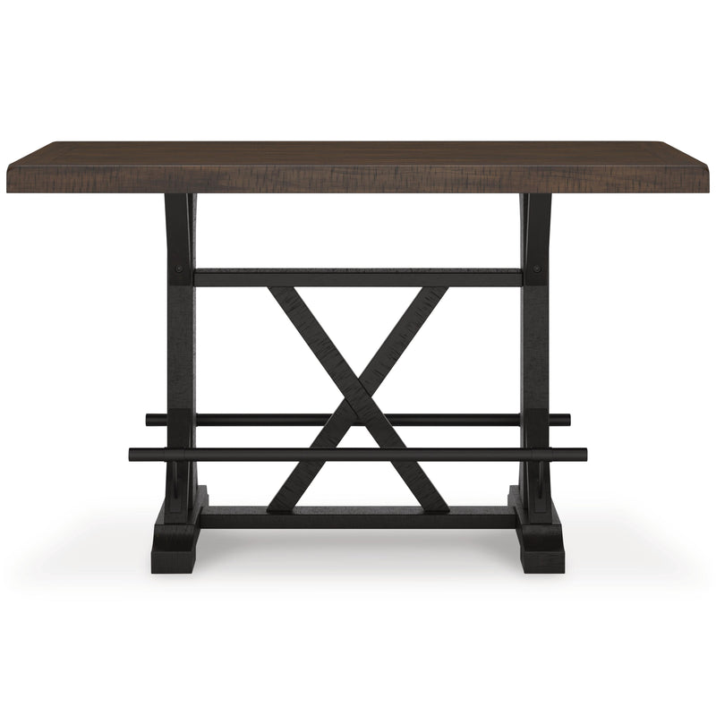 Signature Design by Ashley Valebeck Counter Height Dining Table with Trestle Base D546-33 IMAGE 2