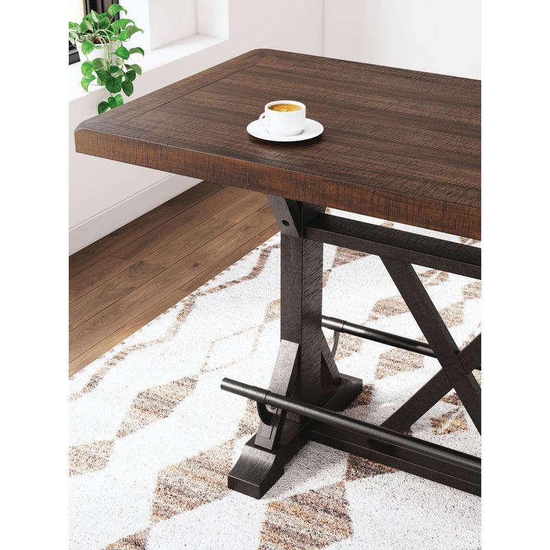 Signature Design by Ashley Valebeck Counter Height Dining Table with Trestle Base D546-33 IMAGE 6