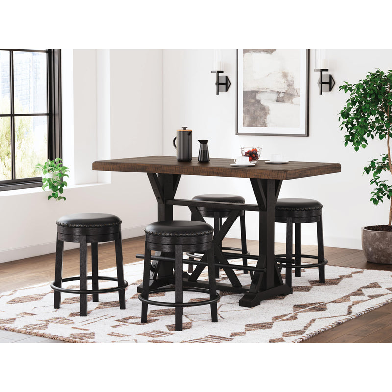 Signature Design by Ashley Valebeck Counter Height Dining Table with Trestle Base D546-33 IMAGE 7