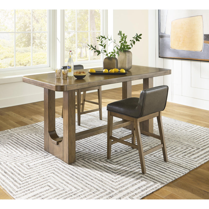 Signature Design by Ashley Cabalynn Counter Height Dining Table with Trestle Base D974-13 IMAGE 8